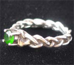 Braided Gemstone Ring